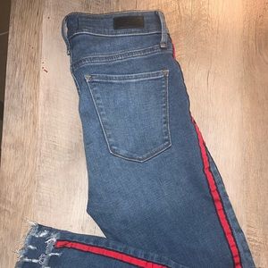 ABERCROMBIE jeans with Red stripe